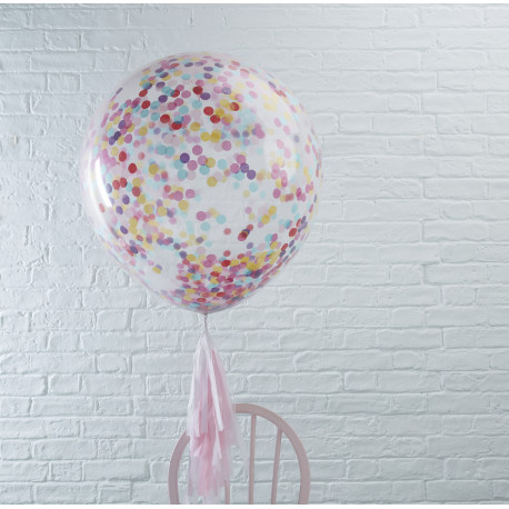 Les 3 ballons confettis multicolores Les 3 ballons confettis multicolores