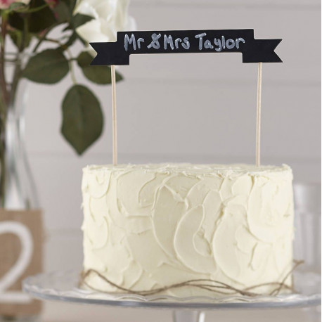 La bannière ardoise pour gâteau La bannière ardoise pour gâteau