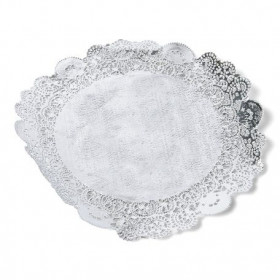 Les 10 napperons argent 11,5cm