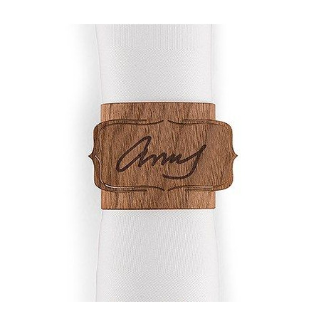 Le rond de serviettes imitation bois (x3)