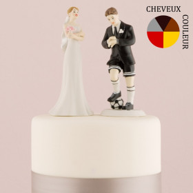 La figurine de mariage fan de football