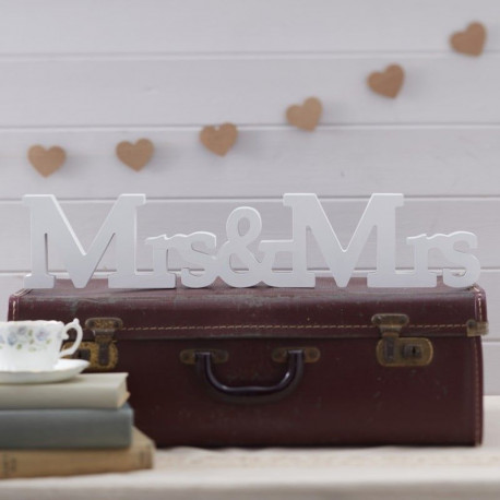 Mrs & Mrs en bois blanc Mrs & Mrs en bois blanc