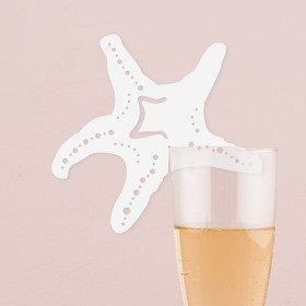 Le marque place étoile de mer sur verre (x12)