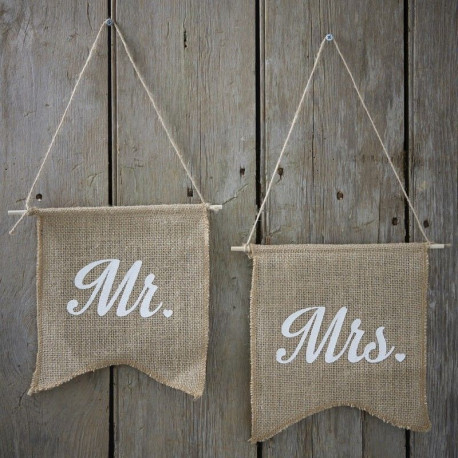 Les bannières Mr & Mrs Les bannières Mr & Mrs