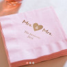 Les 100 serviettes personnalisées mrs & mrs 12,5cm 2