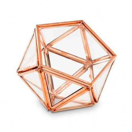 Le porte-alliances mini terrarium cuivre