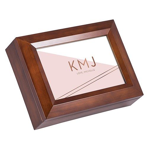 Boite A Musique Personnalisee Avec Monogramme Mariage En Bois