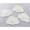 Les 4 dessous de verre nuage blanc 1