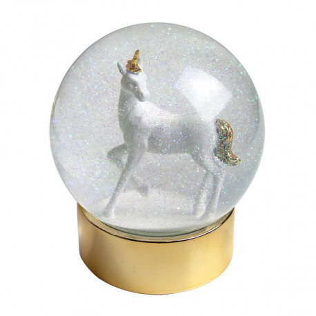 La boule à neige licorne La boule à neige licorne