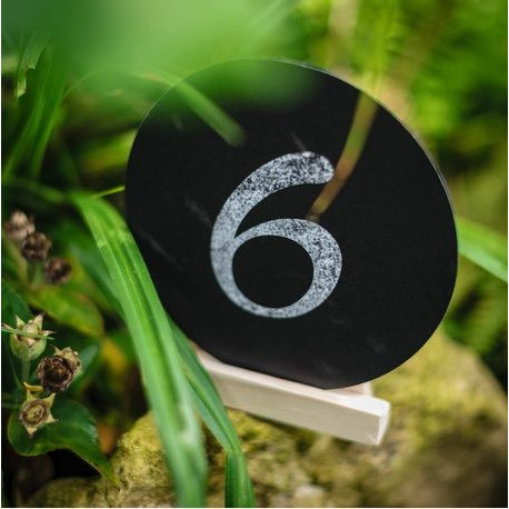 Le porte numéro rond ardoise 