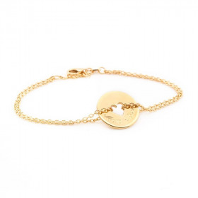 Le bracelet personnalisé poème plaqué or