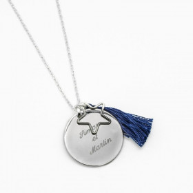 Le sautoir étoile personnalisé argent