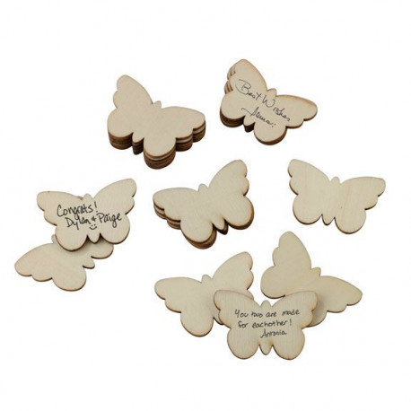 Les papillons en bois pour messages Les papillons en bois pour messages