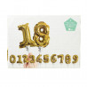 Le kit mini ballons chiffres dorés 0 Le kit mini ballons chiffres dorés 0
