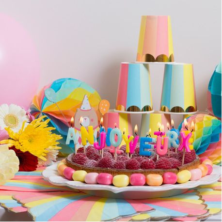 Bougie D'anniversaire chiffre 5 7cm Multicolore - Décoration de fête BUT