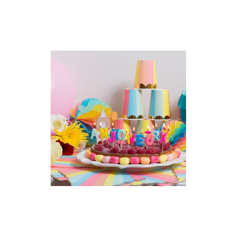 Bougie multicolore chiffre 25 pour gâteau d'anniversaire REF/BMCM0