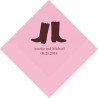 Les 100 serviettes personnalisées bottes 12,5cm 18