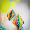 Les 3 boules en papier alvéolé arc en ciel 0