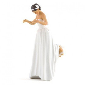 La figurine romance mariée brune