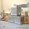 La boîte à dragées glitter argent  1