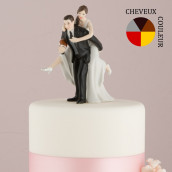 La figurine de mariage Fan de rugby pour gâteau