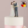La figurine mariés à la banderole 0
