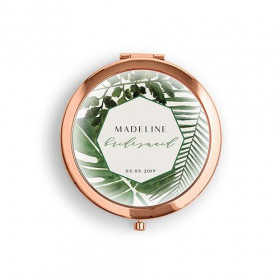 Le miroir rond personnalisé theme tropical