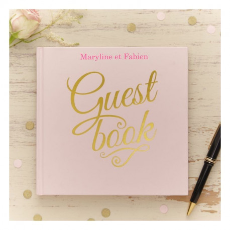 Le livre d'or guestbook rose Le livre d'or guestbook rose