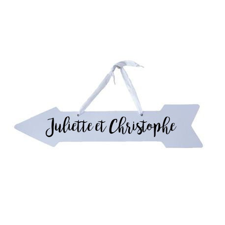 La flèche signalétique blanche personnalisée
