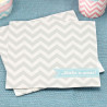 Les 20 serviettes chevron grises 0