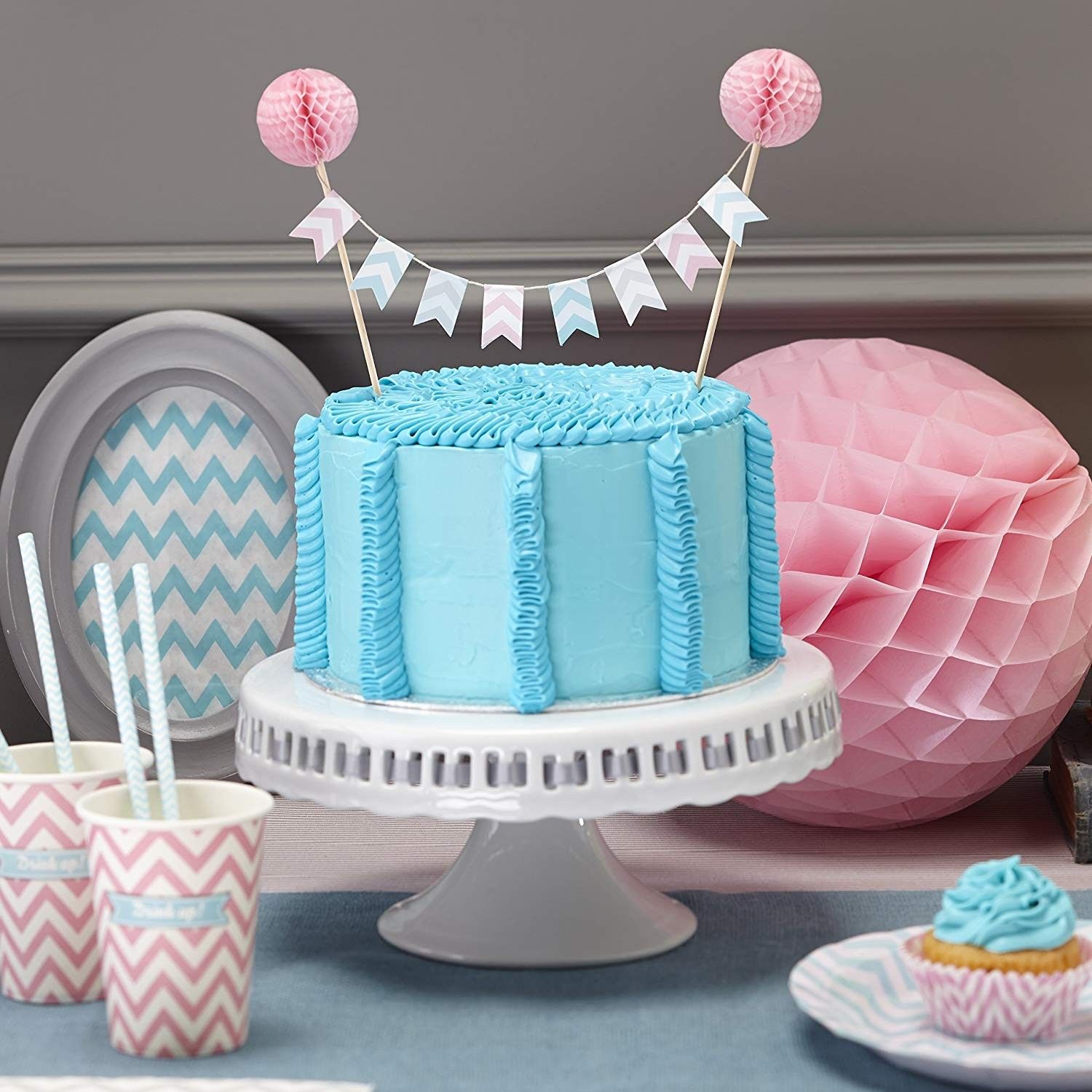 Decoration Pour Gateau Chevron Pics En Bois Avec Banniere