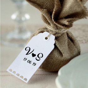 tampon mariage coeur personnalisé