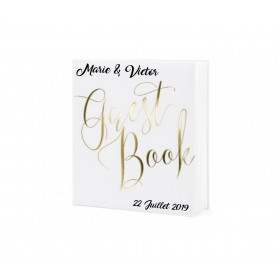 Le livre d'or guestbook blanc et or