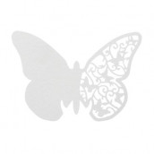 L'étiquette marque place papillon en dentelle de papier (par 10)