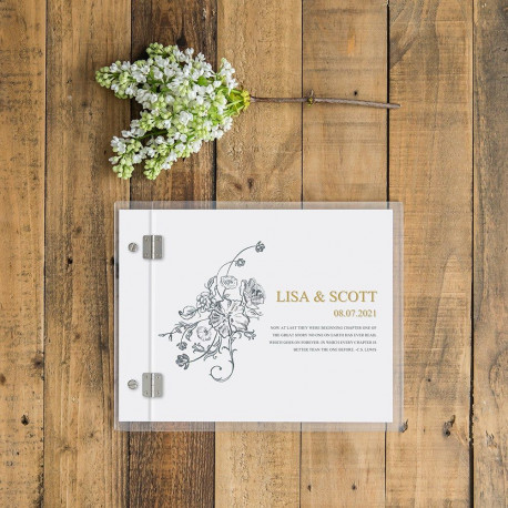 Le livre d'or personnalisé blanc