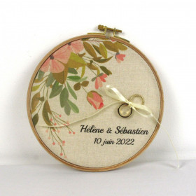 Le numéro de table sur cercle à broder