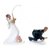 La figurine de mariage couple à la pêche