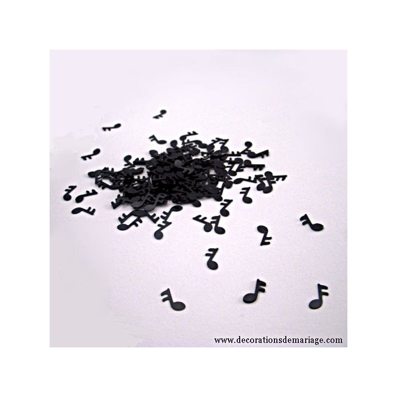 Confettis Notes De Musique En PVC Noir - 30g - Décoration De Fête à Thème Musical, DIY