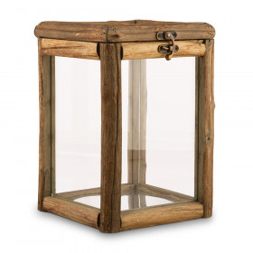 L'urne en bois et verre
