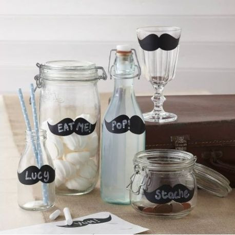 Les 12 étiquettes moustaches ardoise Les 12 étiquettes moustaches ardoise