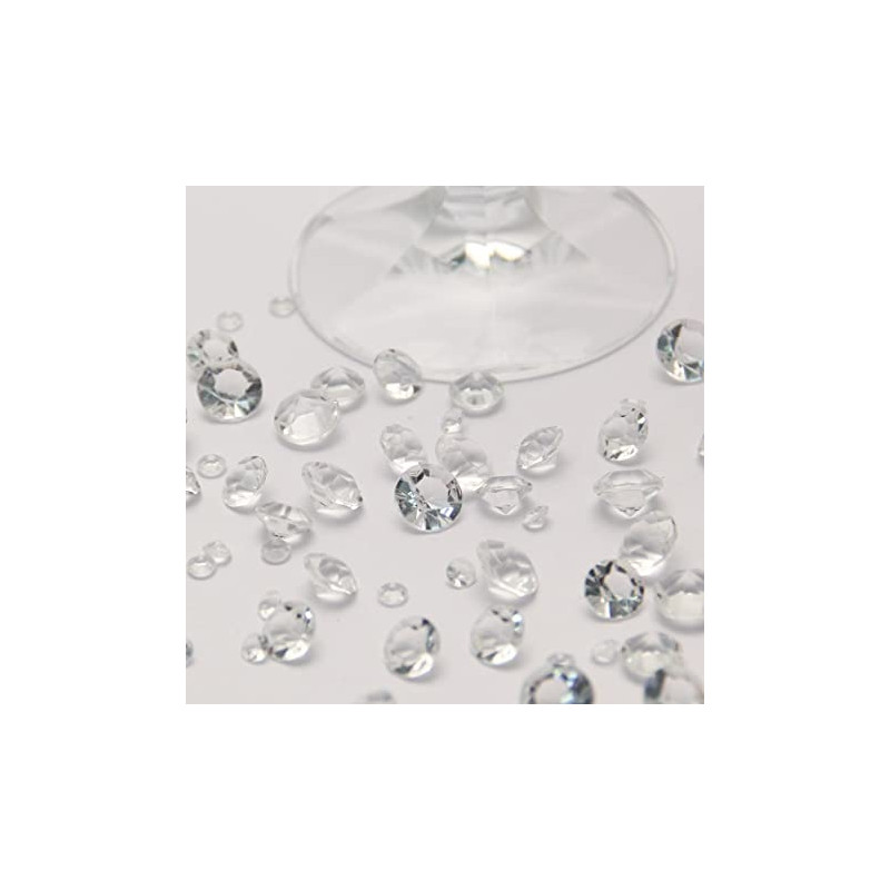 Faux Diamant,150 PCS Plastique Cristaux en Forme de Diamants Acrylique Pierres de Glace Glaçons Gemmes pour Remplisseurs de Vase Décoration de Table de Mariage à Domicile 11 14mm 