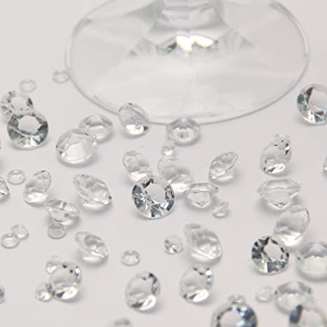 100x scintillantes diamant cristaux acrylique 12 mm Rose Diamant dekosteine Mariage 