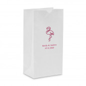 Le sac en papier personnalisé flamant rose (par 25)