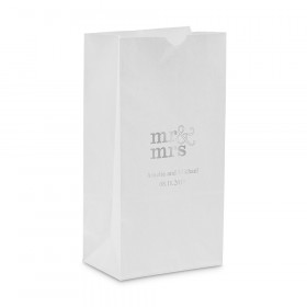 Le sac en papier personnalisé mr & mrs (par 25)