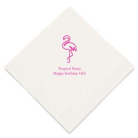 Les 50 serviettes personnalisées anniversaire flamant