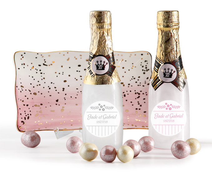 champagne 1er anniversaire de mariage sac Bouteille Cadeau pour vin Personnalisé