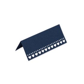 Le marque place bleu marine bordure coeurs