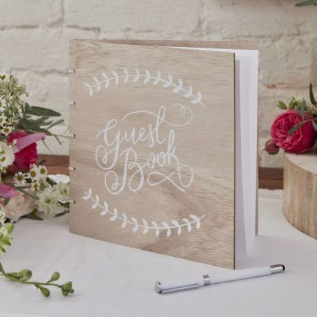Le livre d'or Guestbook en bois Le livre d'or Guestbook en bois