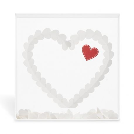 La boîte à voeux transparente coeur La boîte à voeux transparente coeur