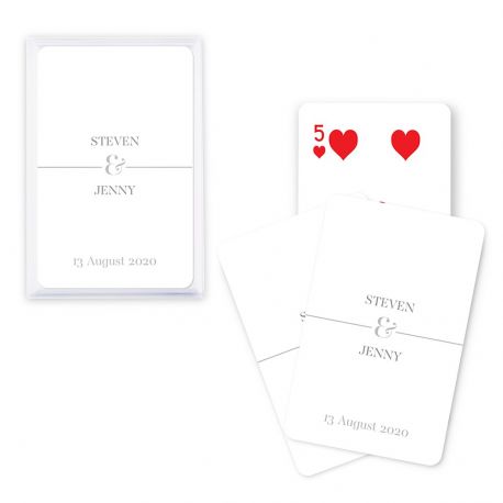 Le jeu de cartes personnalisées blanc Le jeu de cartes personnalisées blanc